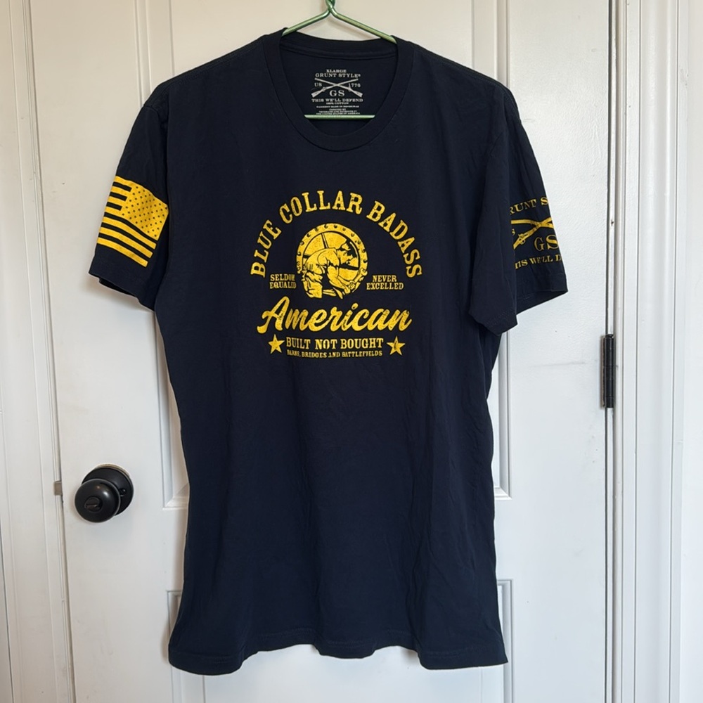 GRUNT STYLE MENS BLUE COLLAR BADASS TEE XL - Picture 2 of 6